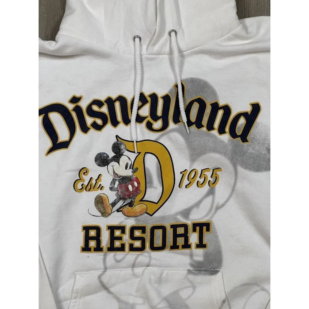 Walt Disney‎ World resort Size Medium white hoodie Big Logo Disneyland 1955